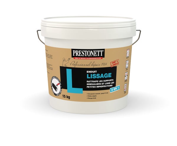 Enduit de lissage au rouleau en pate PRESTONETT 15 kg