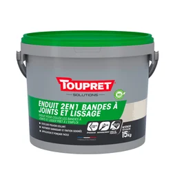 Enduit pour bande a joint en pate TOUPRET 15 kg