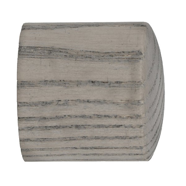 Embout tringle a rideau bois d28mm bouchon frene bois flotte x2 mobois