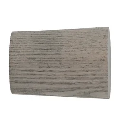 Embout tringle rideau bois d28mm cylindre frene bois flotte x2 mobois