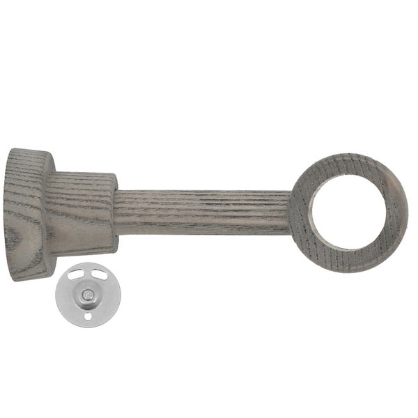 Support tringle a rideau bois d28 85-130mm frene bois flotte mobois