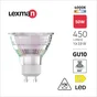 Lot de 3 ampoules led réflecteur GU10, 100°, 450Lm = 50W, blanc neutre, LEXMAN