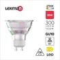 Ampoule led réflecteur GU10, 100°, 300Lm = 35W, blanc chaud, LEXMAN