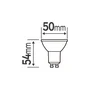 Ampoule led réflecteur GU10, 100°, 450Lm = 50W, blanc chaud, LEXMAN