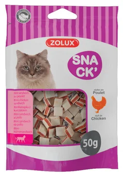 Friandise chat mini sandwich poulet 50g