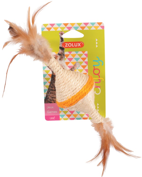 Jouet chat toupie sisal couleurs assorties