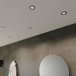 Lot de 3 spots encastrables, led intégrée, Extraflat, IP44, rond, Diam. 8,5 cm, acier, CCT, Inspire