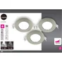 Lot de 3 spots encastrables, led intégrée, Extraflat, IP44, rond, Diam. 8,5 cm, acier, CCT, Inspire