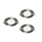 Lot de 3 spots encastrables, led intégrée, Extraflat, IP44, rond, Diam. 8,5 cm, acier, CCT, Inspire