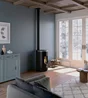 Poêle à granulés FREEPOINT Chrome titanium gris 7kW