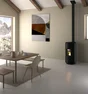 Poêle à granulés, FREEPOINT, 5.5 kW chrome noir