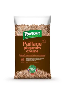 Paillage plaquettes d'Aulne bio 50 litres