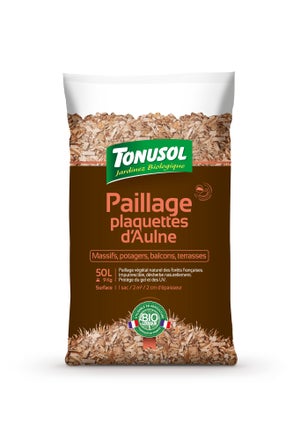 Paillage plaquettes d'Aulne bio 50 litres