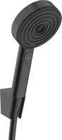 Pommeau de douche 3 jets, flexible et support, HANSGROHE Pulsify noir