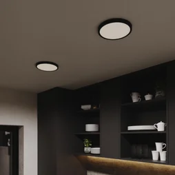 Spot, led integree, de 2700 a 4000K, IP44, rond, Diam. 22,5 cm, INSPIRE, noir