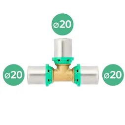 Té à sertir multicouche diam. 20, EQUATION