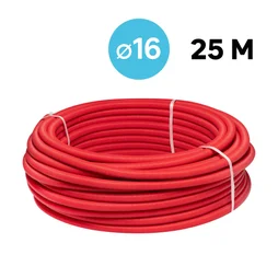 Tube multicouche gaine rouge 16, en couronne de 25 m, EQUATION