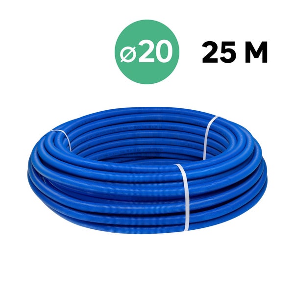 Tube multicouche gaine bleu 20, en couronne de 25 m, EQUATION