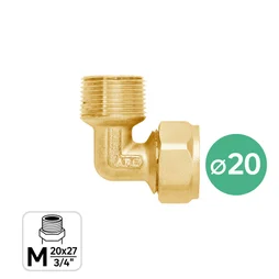 Coude à compression multicouche de diamètre 20 M20x27 (3/4), Equation