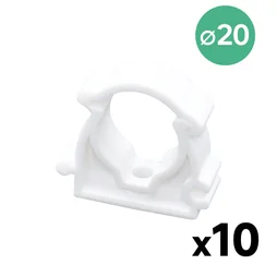 Lot de 10 colliers simples pour tube multicouche, ? 20, Equation