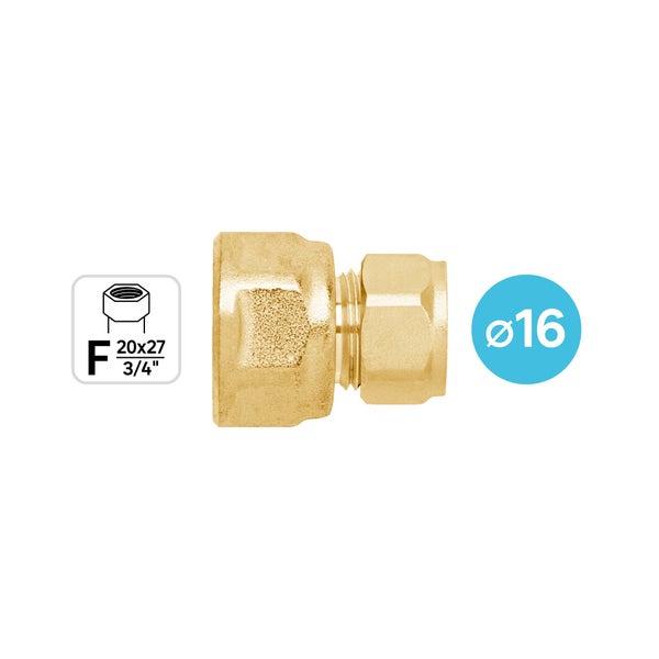 Raccord a compression multicouche, 16 F20x27 (1/2), EQUATION