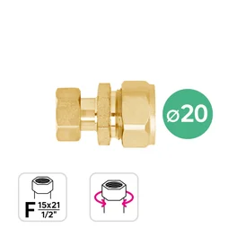 Raccord écrou-libre à compression multicouche ? 20 F15x21 (1/2), EQUATION