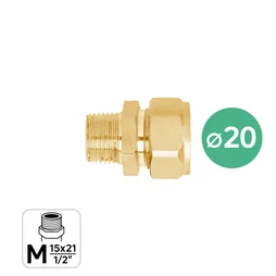 Raccord à compression multicouche diam. 20 M15x21 (1/2), EQUATION