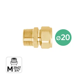 Raccord à compression multicouche diam. 20 M20x27 (3/4), EQUATION