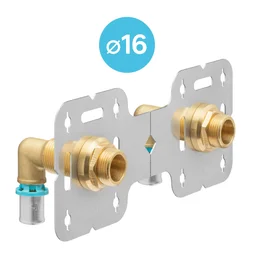 Platine double à sertir multicouche diam. 16 M20x27 (3/4), EQUATION