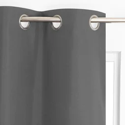 Rideau thermique, stop froid plus, l.135 x H.240 cm, charbon gris foncé