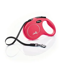 Laisse chien flexi classic sangle M, 5 m rouge