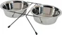 Support ecuelle avec 2 Bol inox 1,3l