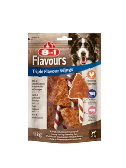 Friandise chien 8in1 triple flavour wings 113g