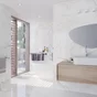 Carrelage sol interieur / mur interieur effet marbre blanc Blush l.60 x L.60 cm Artens