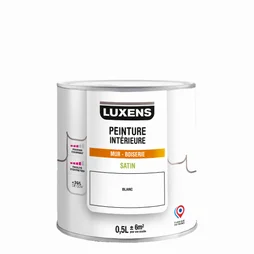 Peinture mur, boiserie blanc satin LUXENS Murale 0.5l