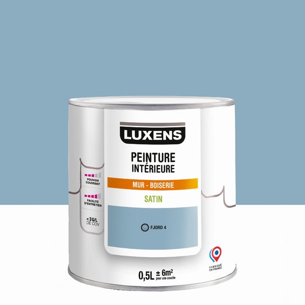 Peinture mur, boiserie fjord 4 satin LUXENS Murale 0.5l