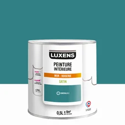 Peinture mur, boiserie emerald 2 satin LUXENS Murale 0.5l