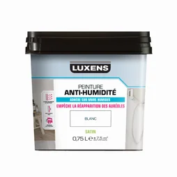 Peinture mur blanc satin LUXENS Anti-humidité 0.75l