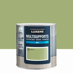 Peinture mat mur, boiserie et radiateur, LUXENS Forest 4, vert, 0.5 litre
