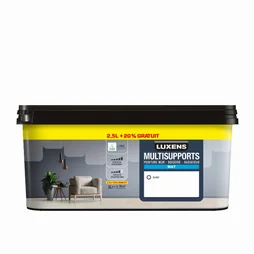 Peinture mur, boiserie, radiateur blanc mat LUXENS , 2.5L+20% gratuit
