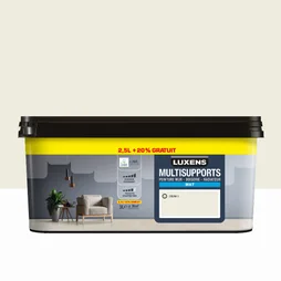 Peinture cream 5 mur, boiserie, radiateur LUXENS mat 2.5L+20% gratuit