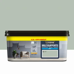 Peinture sage 5 mur, boiserie, radiateur LUXENS mat 2.5L+20% gratuit