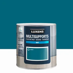 Peinture mat mur, boiserie et radiateur, LUXENS Miami 1, bleu, 0.5 litre