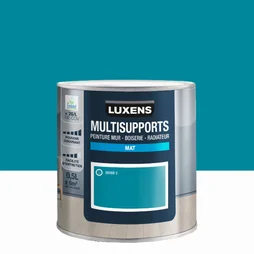 Peinture mat mur, boiserie et radiateur, LUXENS Miami 2, bleu, 0.5 litre
