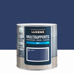 Peinture mat mur, boiserie et radiateur, LUXENS Saphir 1, bleu, 0.5 litre