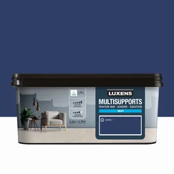 Peinture mat mur, boiserie et radiateur, LUXENS Saphir 1, bleu, 2.5 litres