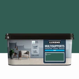 Peinture mat mur, boiserie et radiateur, LUXENS Exotic 1, vert, 2.5 litres