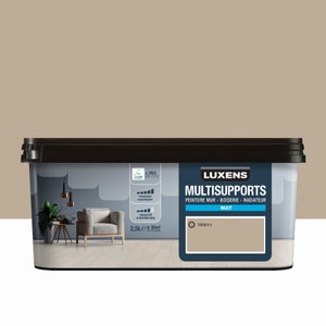 Peinture mat mur, boiserie et radiateur, LUXENS Trench 5, beige, 2.5 litres