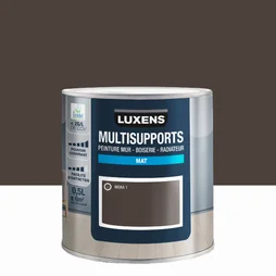 Peinture mat mur, boiserie et radiateur, LUXENS Mokka 1, brun, 0.5 litre