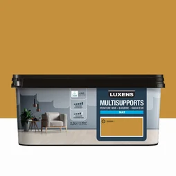Peinture mat mur, boiserie et radiateur, LUXENS Banana 1, jaune, 2.5 litres